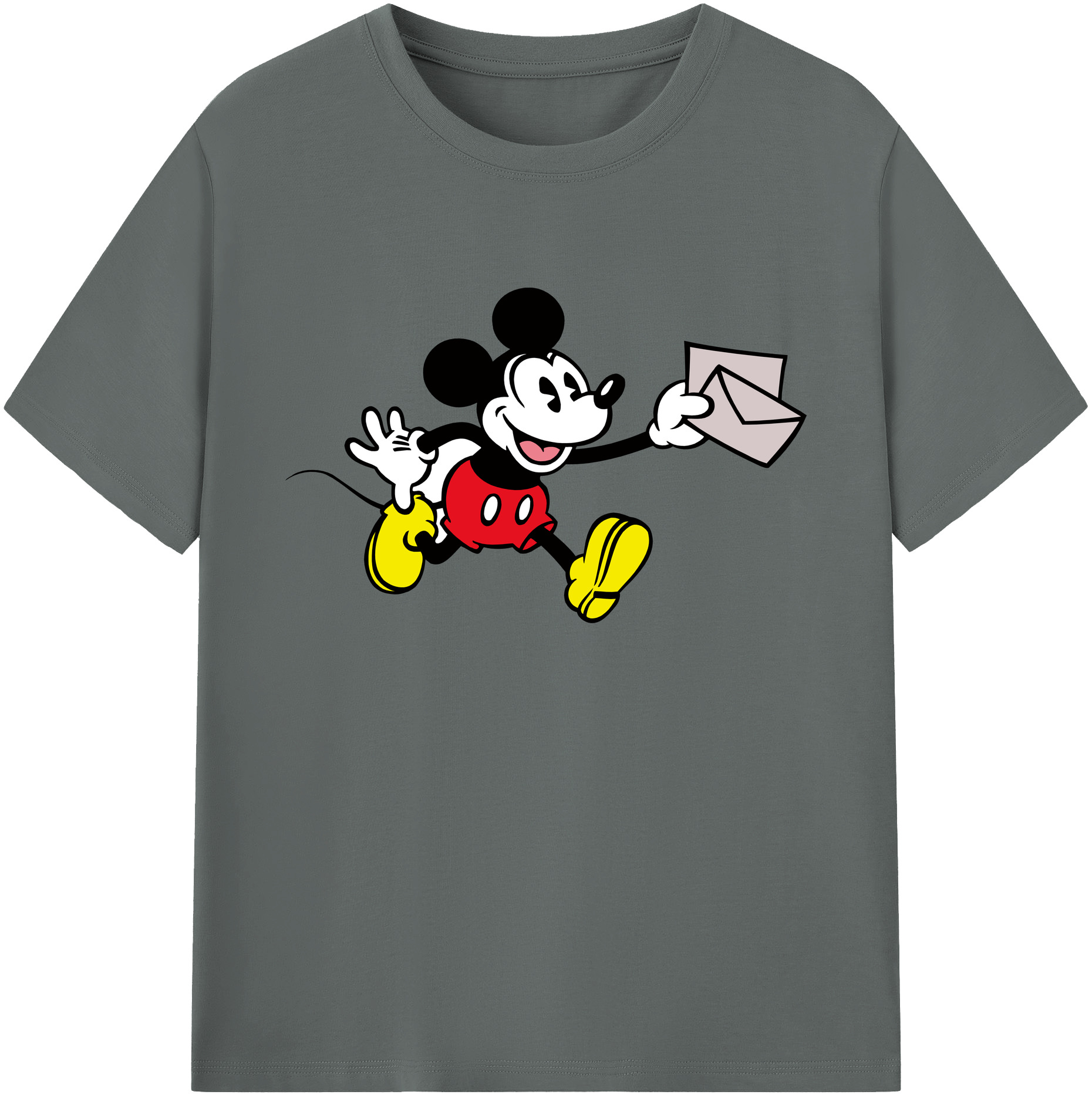 ミッキーマウス Mickey Mouse 綿100％ メンズ半袖Tシャツ｜肌触りやわらか＆通気性